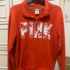 Orange quarter zip jacket